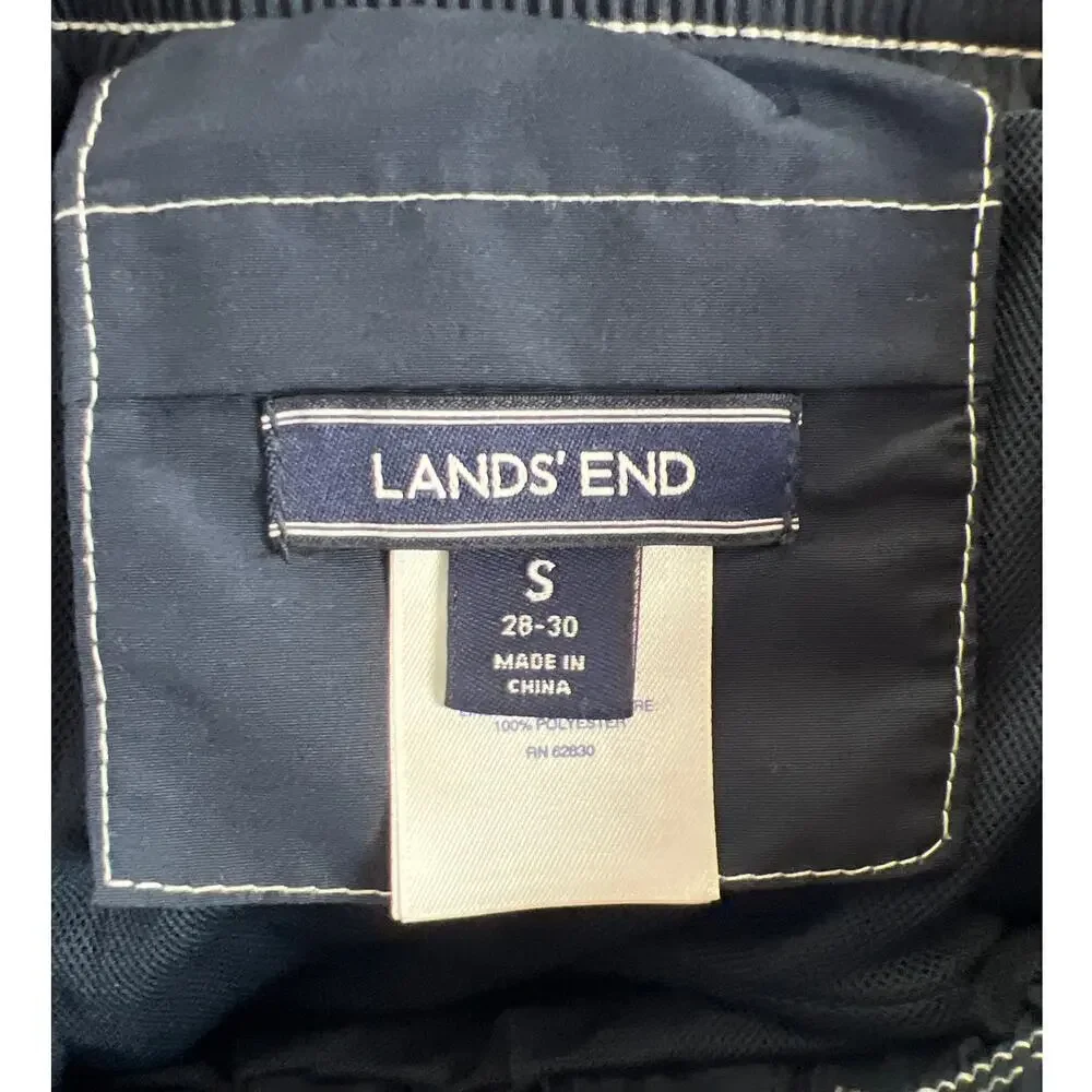Lands' End Mens Navy Blue Mesh Lined Swim Trunk Size S